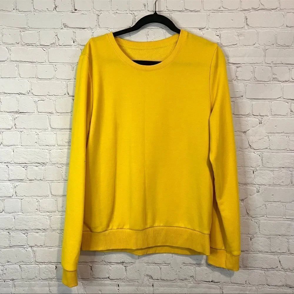 Zyia Crew Neck Golden Yellow Sweatshirt size XXL